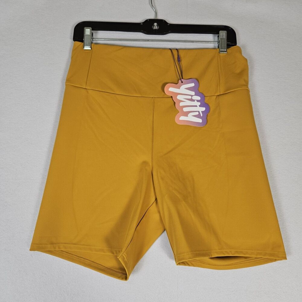 Yitty Ultralift Booty Sculpt Short XL Bike Weightlifting Mustard Athleisure Gym